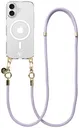 AVY Apple iPhone 17 Hoesje met Koord & MagSafe 130CM Tressé Purple