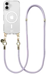 AVY Apple iPhone 17 Hoesje met Koord & MagSafe 130CM Tressé Purple afbeelding