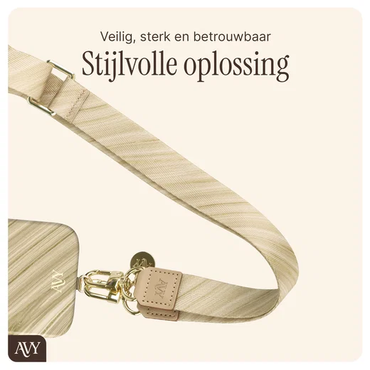 AVY Apple iPhone 17 MagSafe Hoesje met Koord 130CM Aurum Gold afbeelding 10