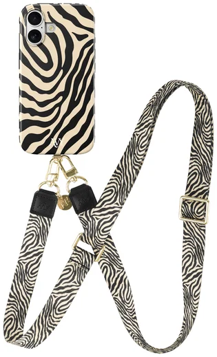 AVY Apple iPhone 17 MagSafe Hoesje met Koord 130CM Serengeti Zebra afbeelding 1
