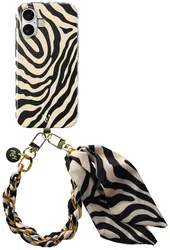 AVY Apple iPhone 17 MagSafe Hoesje met Koord 32CM Serengeti Zebra afbeelding