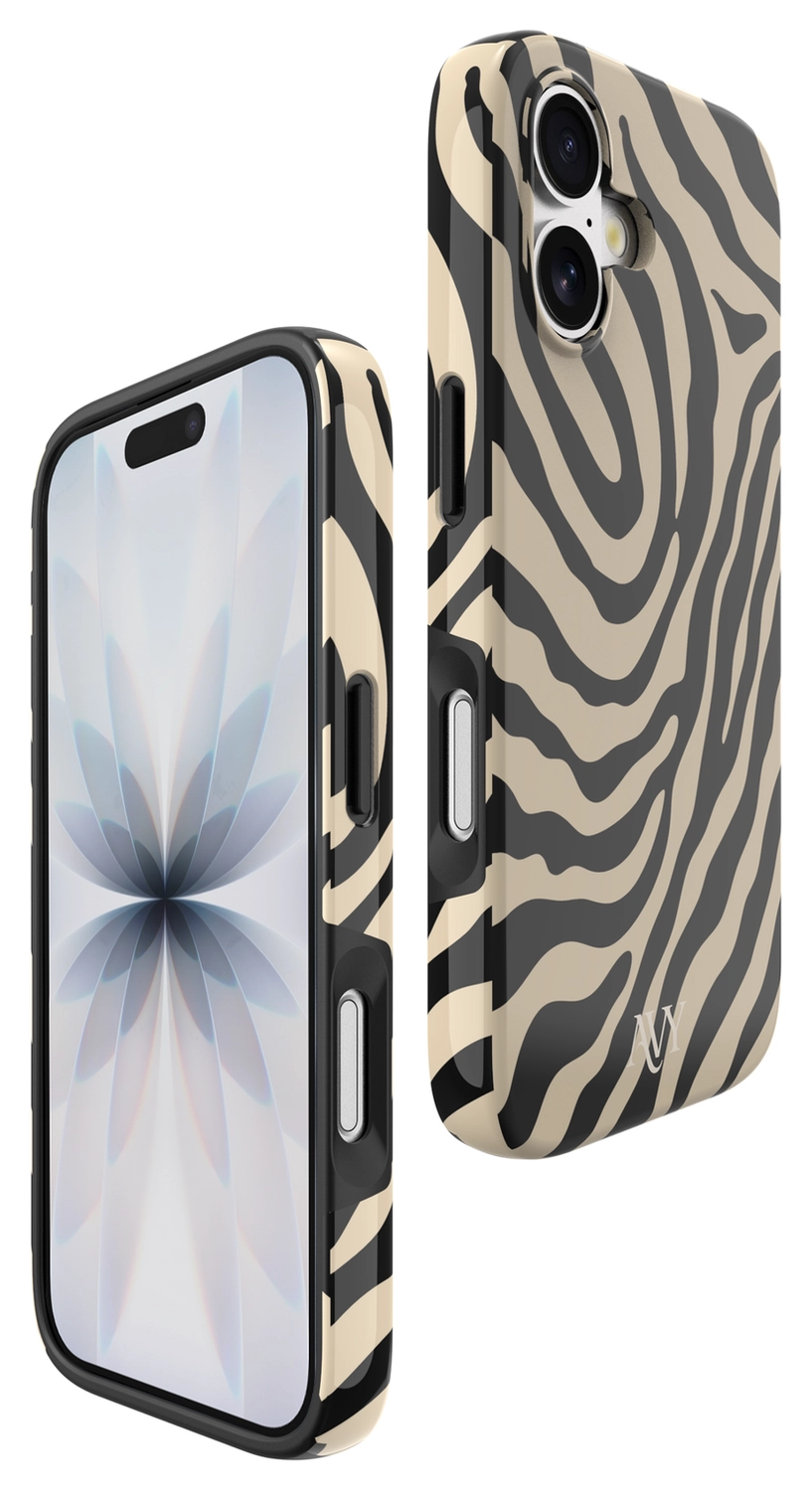 AVY Apple iPhone 17 MagSafe Hoesje met Koord (32CM) Serengeti Zebra afbeelding 13