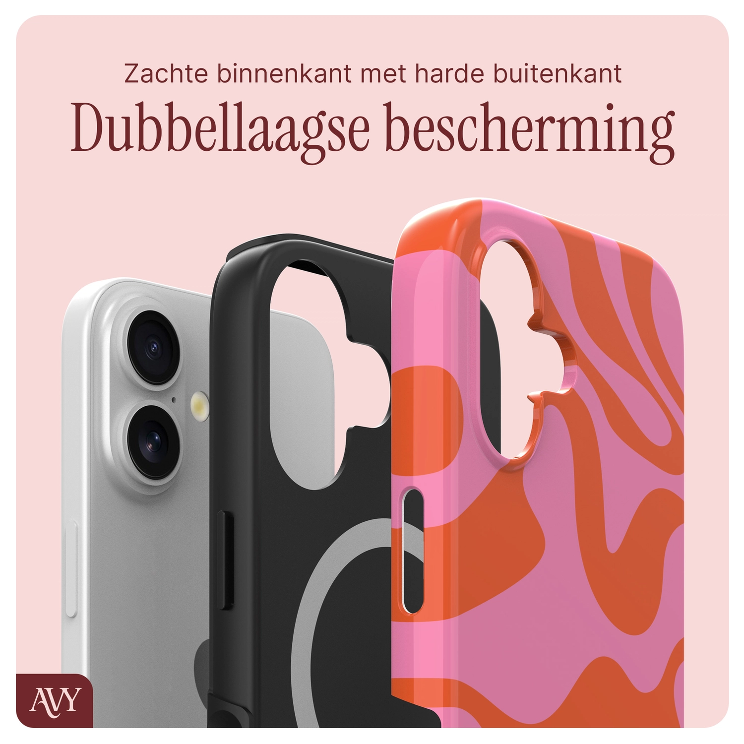 AVY Apple iPhone 17 MagSafe Hoesje met Koord 30CM Rose Hearts afbeelding 10