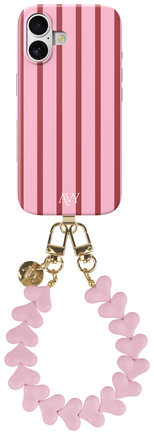 AVY Apple iPhone 17 MagSafe Hoesje met Koord 30CM Linea Hearts afbeelding 1