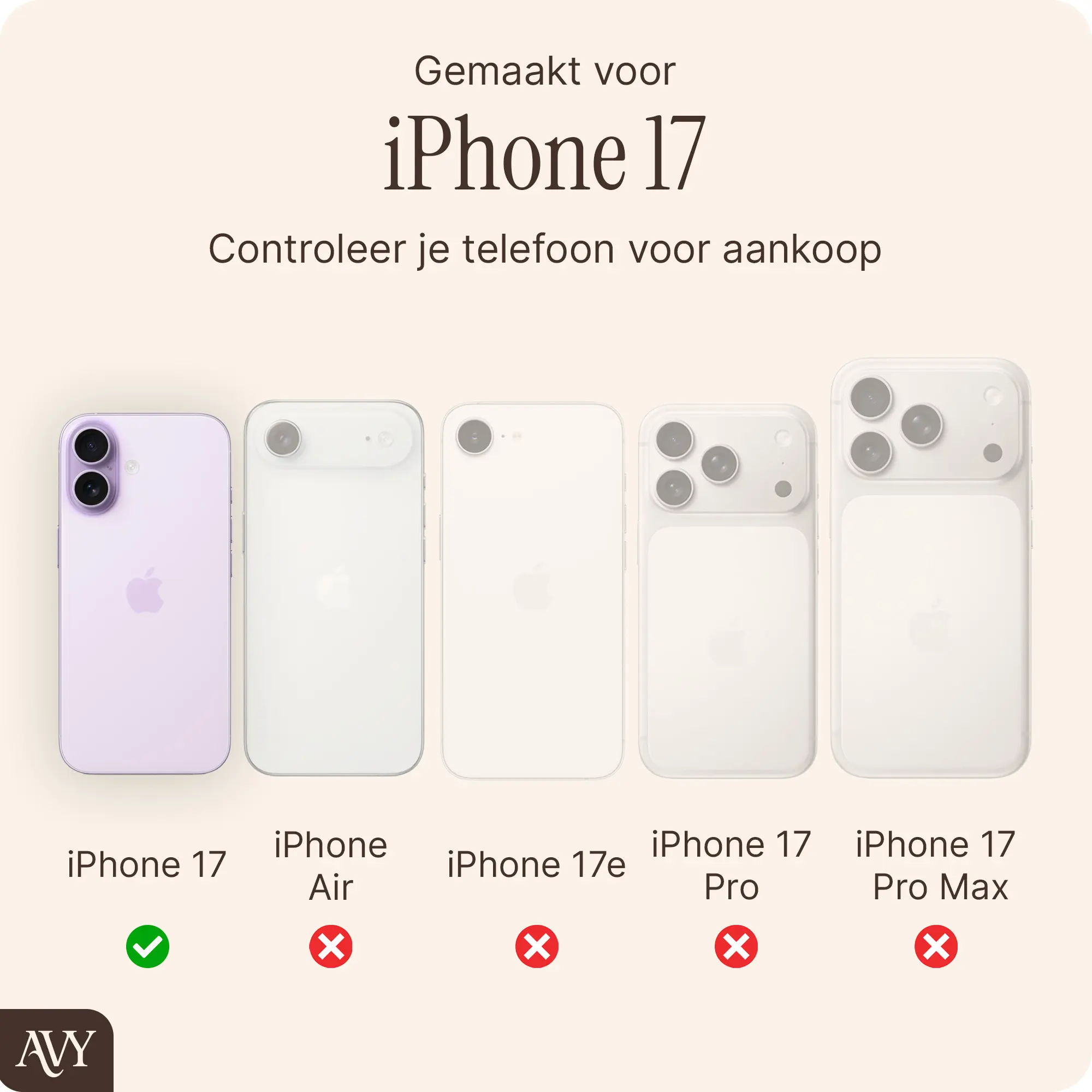 AVY Apple iPhone 17 - Styled Kit - Burgundy - Long Leather afbeelding 6