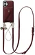 AVY Apple iPhone 17 - Styled Kit - Burgundy - Leather and Pearls afbeelding 1