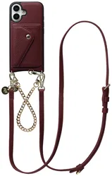 AVY Apple iPhone 17 - Styled Kit - Burgundy - Leather and Gold afbeelding