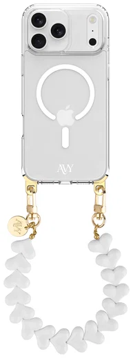 AVY Apple iPhone 17 Pro Hoesje met Koord & MagSafe 30CM Cupid White afbeelding 1