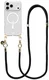 AVY Apple iPhone 17 Pro Hoesje met Koord & MagSafe 130CM Tressé Black afbeelding 1