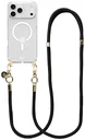 AVY Apple iPhone 17 Pro Hoesje met Koord & MagSafe 130CM Tressé Black