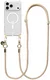 AVY Apple iPhone 17 Pro Hoesje met Koord & MagSafe 130CM Tressé Beige afbeelding 1