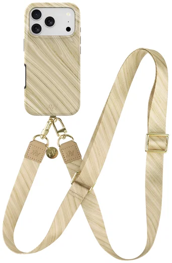AVY Apple iPhone 17 Pro MagSafe Hoesje met Koord 130CM Aurum Gold afbeelding 1