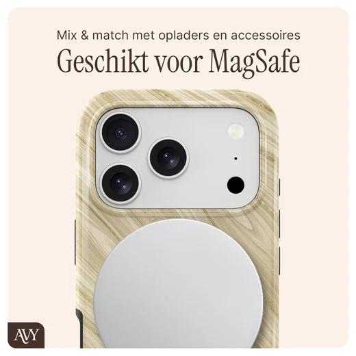 AVY Apple iPhone 17 Pro MagSafe Hoesje met Koord 130CM Aurum Gold afbeelding 8