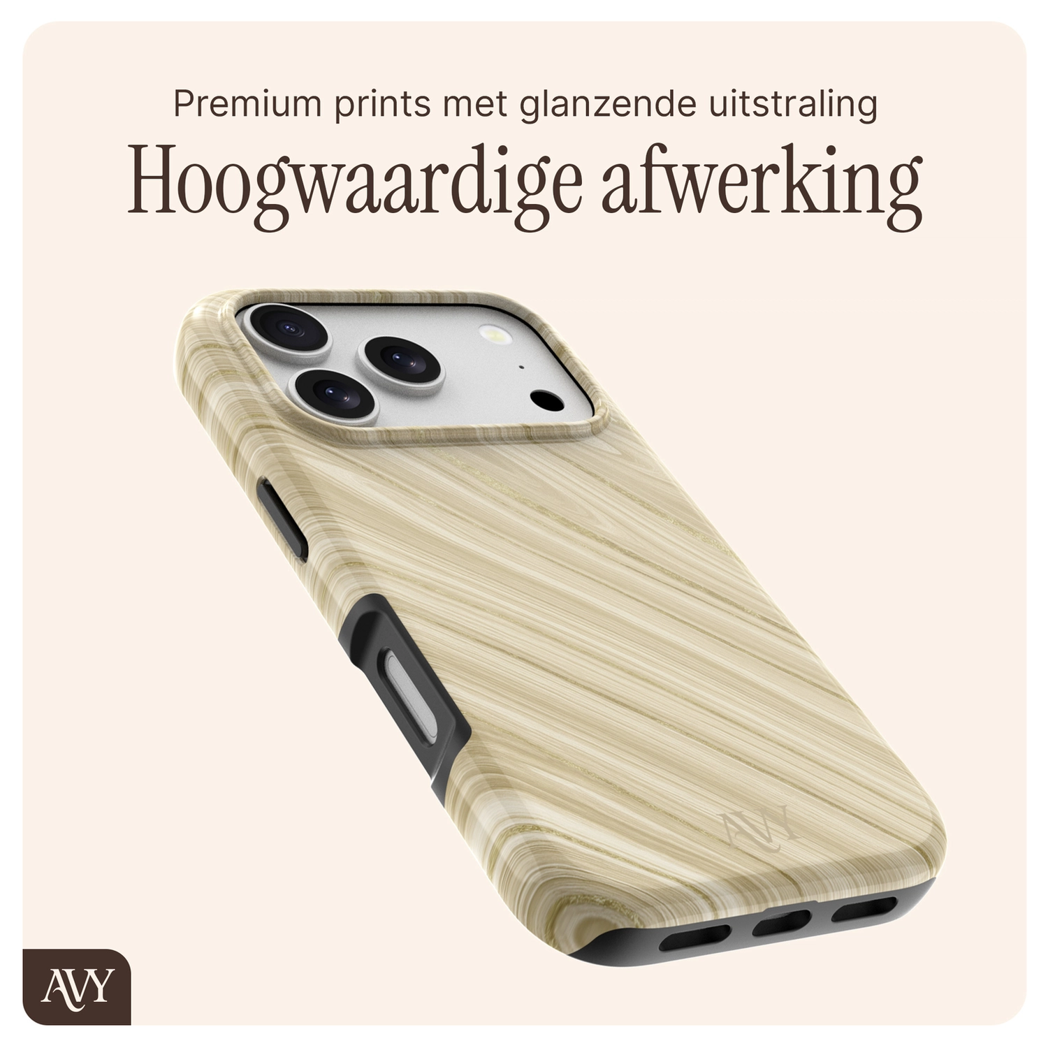 AVY Apple iPhone 17 Pro MagSafe Hoesje met Koord 130CM Aurum Gold afbeelding 9