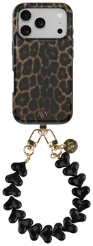 AVY Apple iPhone 17 Pro MagSafe Hoesje met Koord 30CM Panther Hearts