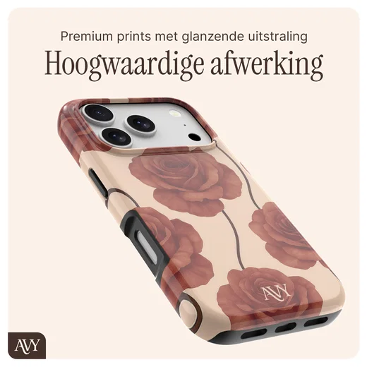 AVY Apple iPhone 17 Pro MagSafe Hoesje met Koord 30CM Hearts & Roses afbeelding 7