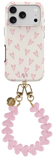 AVY Apple iPhone 17 Pro MagSafe Hoesje met Koord 30CM Cupid Hearts afbeelding 1