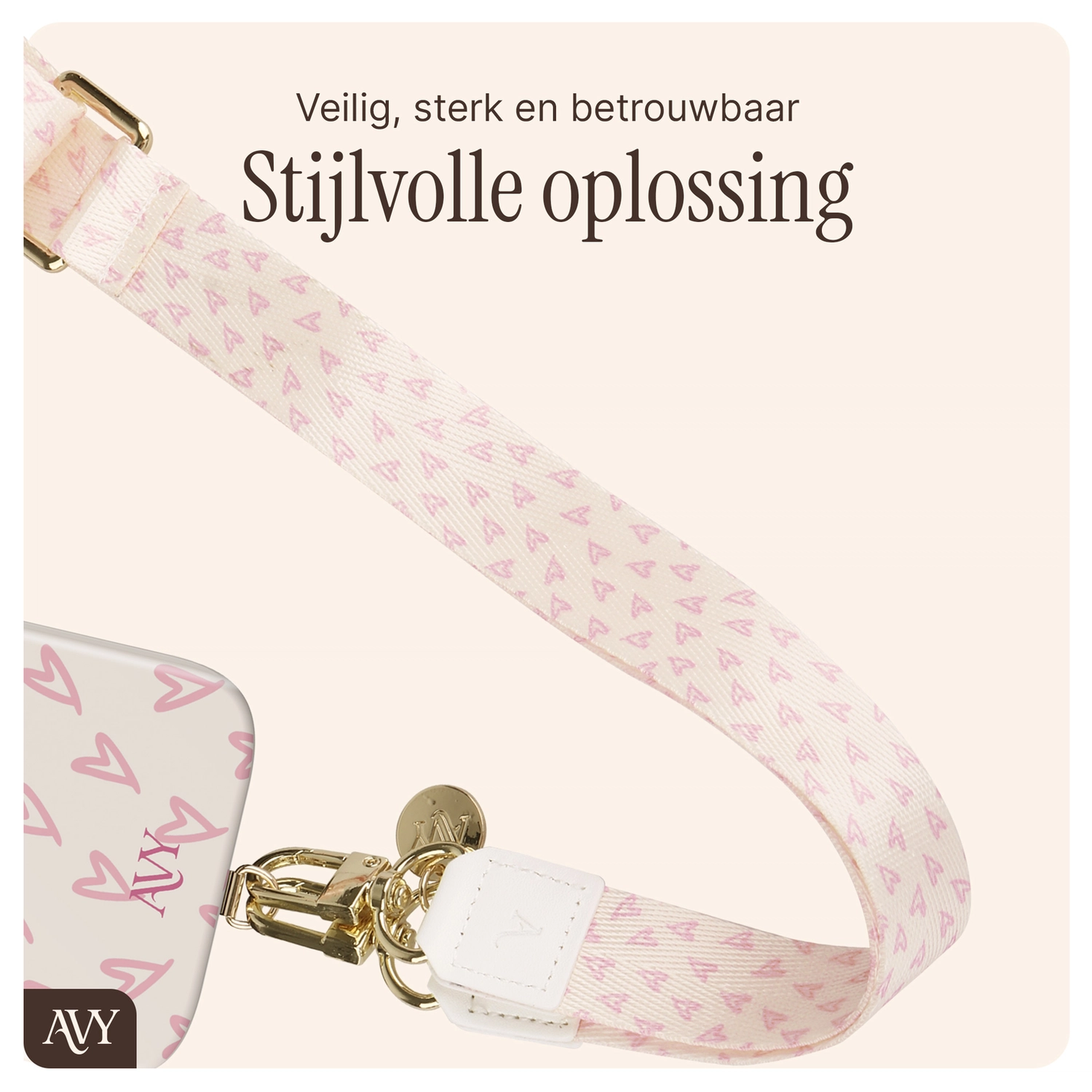 AVY Apple iPhone 17 Pro MagSafe Hoesje met Koord 130CM Cupid Blush afbeelding 11