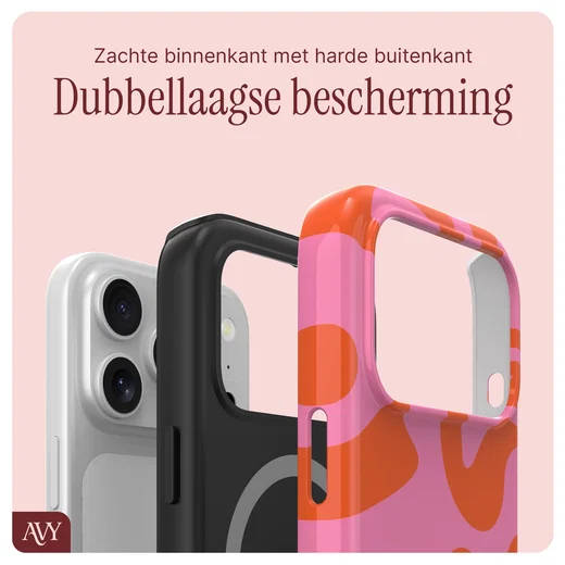 AVY Apple iPhone 17 Pro MagSafe Hoesje met Koord 30CM Rose Hearts afbeelding 10