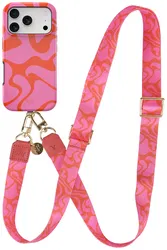 AVY Apple iPhone 17 Pro MagSafe Hoesje met Koord 130CM Rosé Twist afbeelding