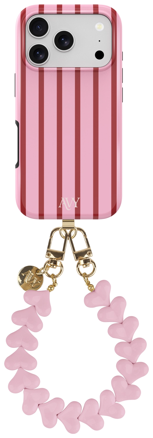 AVY Apple iPhone 17 Pro MagSafe Hoesje met Koord 30CM Linea Hearts afbeelding 1