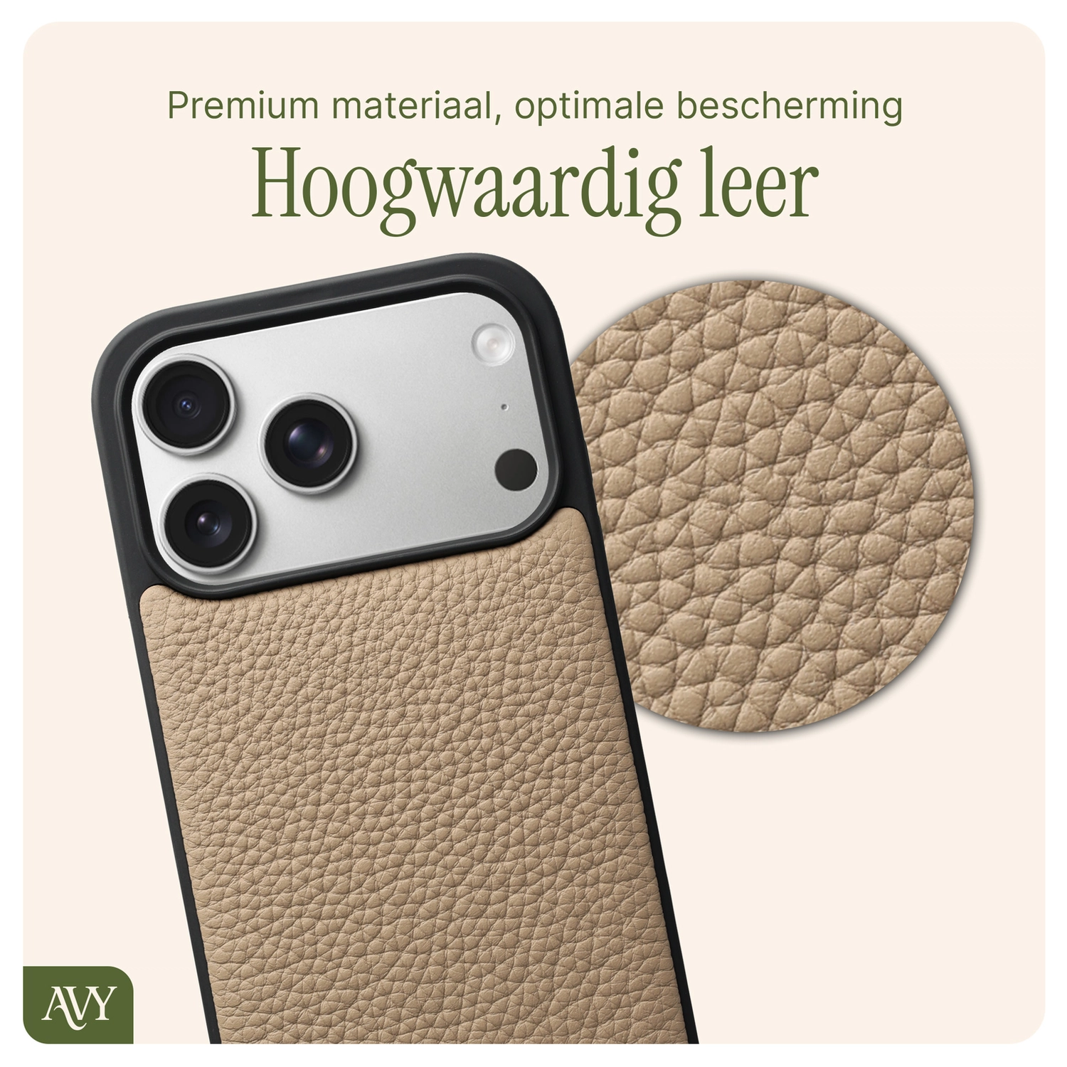 AVY Apple iPhone 17 Pro - Styled Kit - Beige - Leather Set afbeelding 7