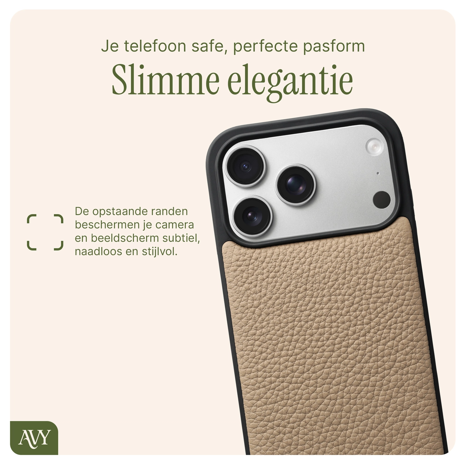AVY Apple iPhone 17 Pro - Styled Kit - Beige - Leather Set afbeelding 8