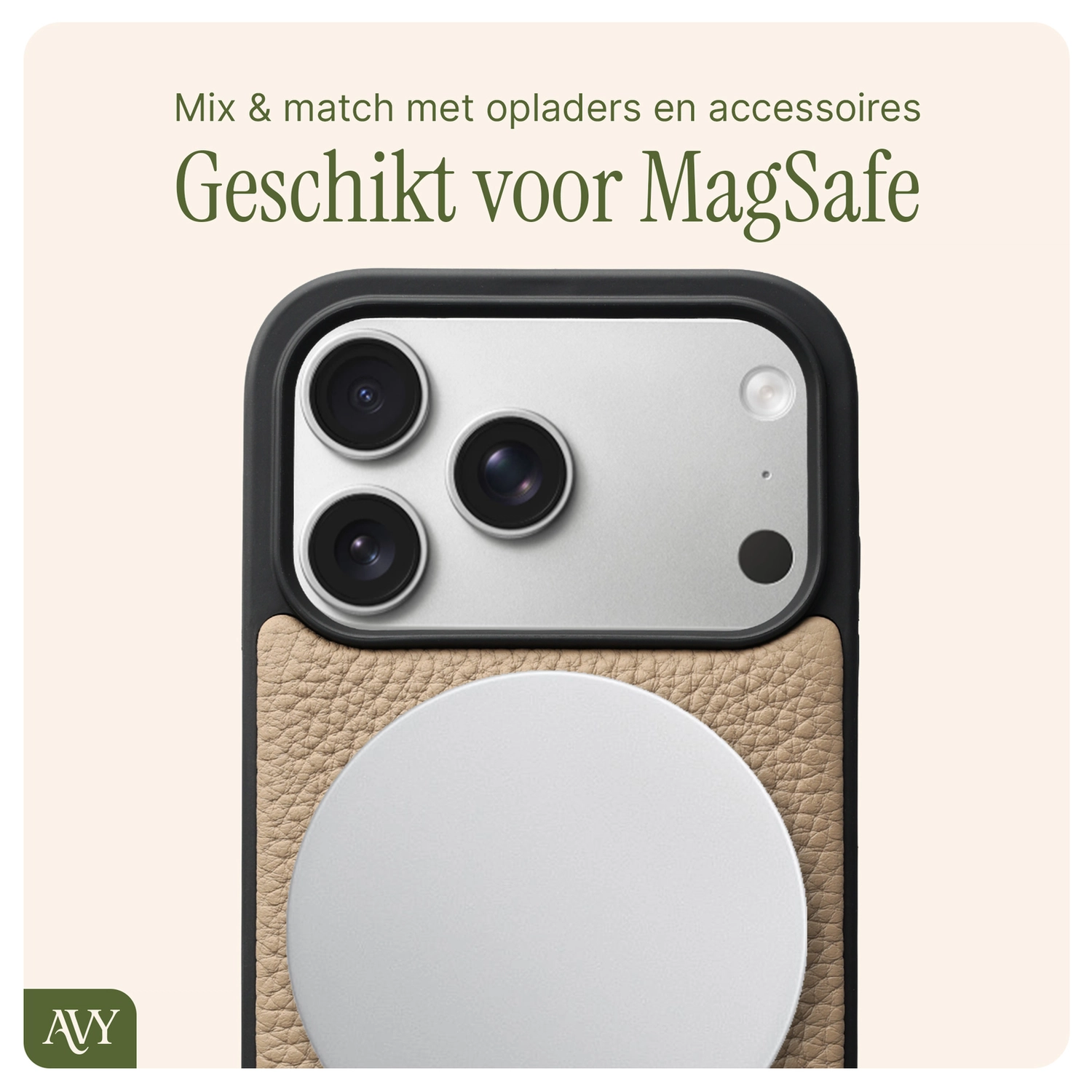 AVY Apple iPhone 17 Pro - Styled Kit - Beige - Leather Set afbeelding 9
