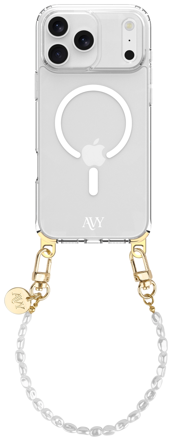AVY Apple iPhone 17 Pro Max Hoesje met Koord & MagSafe 30CM Perla Chic afbeelding 1