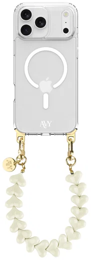AVY Apple iPhone 17 Pro Max Hoesje met Koord & MagSafe 30CM Cupid Beige afbeelding 1