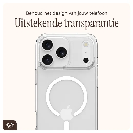 AVY Apple iPhone 17 Pro Max Hoesje met Koord & MagSafe 30CM Cupid Beige afbeelding 8
