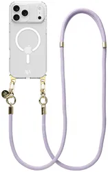 AVY Apple iPhone 17 Pro Max Hoesje met Koord & MagSafe 130CM Tressé Purple afbeelding