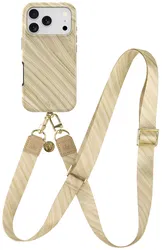 AVY Apple iPhone 17 Pro Max MagSafe Hoesje met Koord 130CM Aurum Gold afbeelding