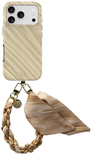 AVY Apple iPhone 17 Pro Max MagSafe Hoesje met Koord 32CM Aurum Gold afbeelding 1