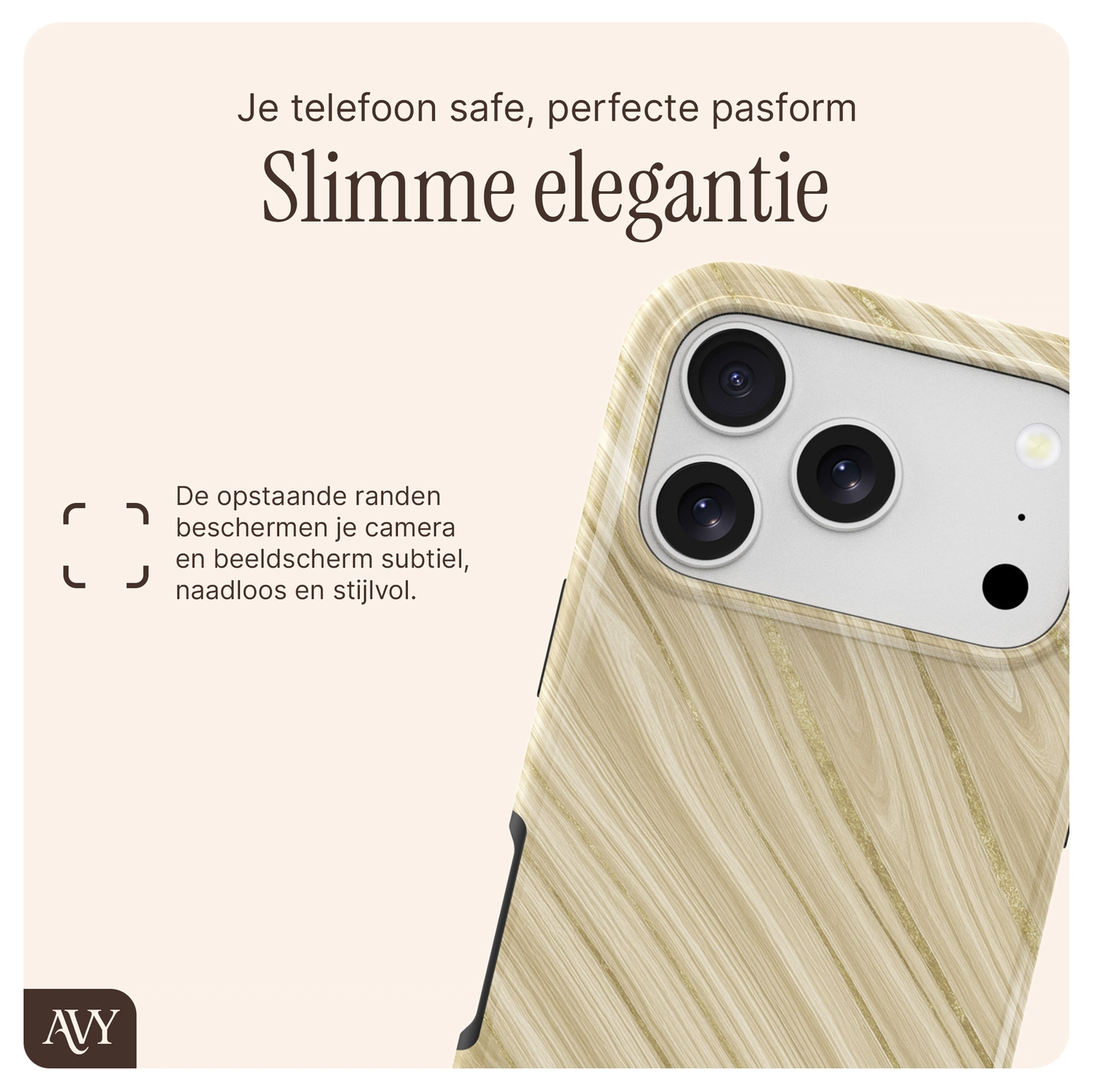 AVY Apple iPhone 17 Pro Max MagSafe Hoesje met Koord 32CM Aurum Gold afbeelding 6