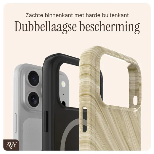 AVY Apple iPhone 17 Pro Max MagSafe Hoesje met Koord 32CM Aurum Gold afbeelding 9