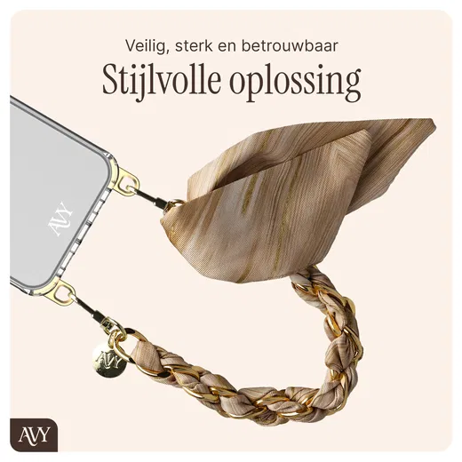 AVY Apple iPhone 17 Pro Max MagSafe Hoesje met Koord 32CM Aurum Gold afbeelding 10