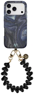 AVY Apple iPhone 17 Pro Max MagSafe Hoesje met Koord 30CM Marmer Hearts
