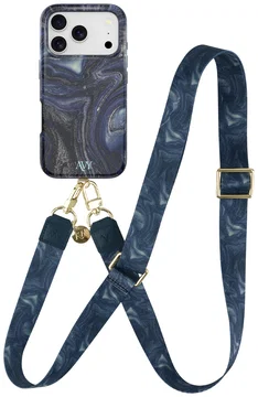 AVY Apple iPhone 17 Pro Max MagSafe Hoesje met Koord 130CM Obscura Blue