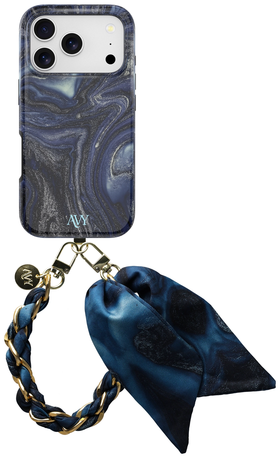 AVY Apple iPhone 17 Pro Max MagSafe Hoesje met Koord 32CM Obscura Blue afbeelding 1