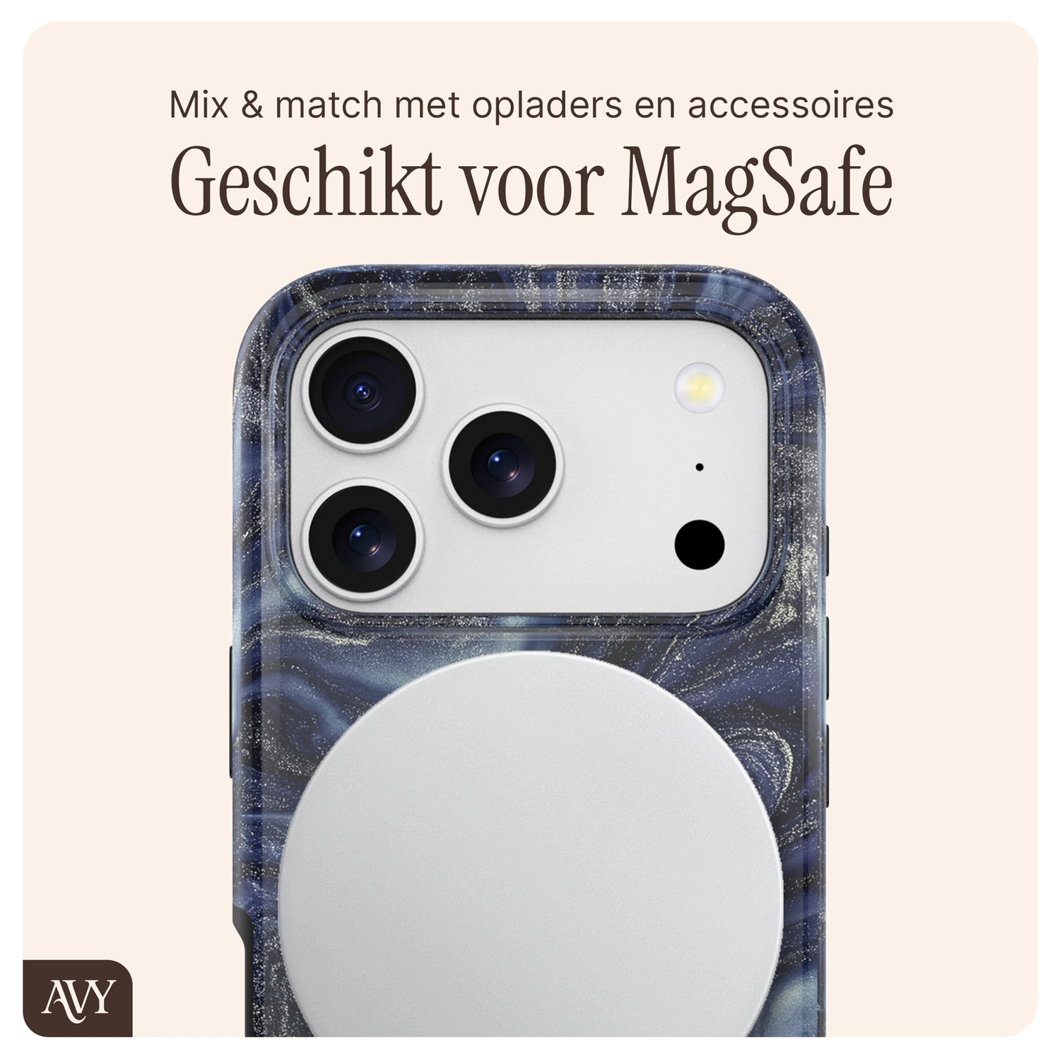 AVY Apple iPhone 17 Pro Max MagSafe Hoesje met Koord 32CM Obscura Blue afbeelding 7