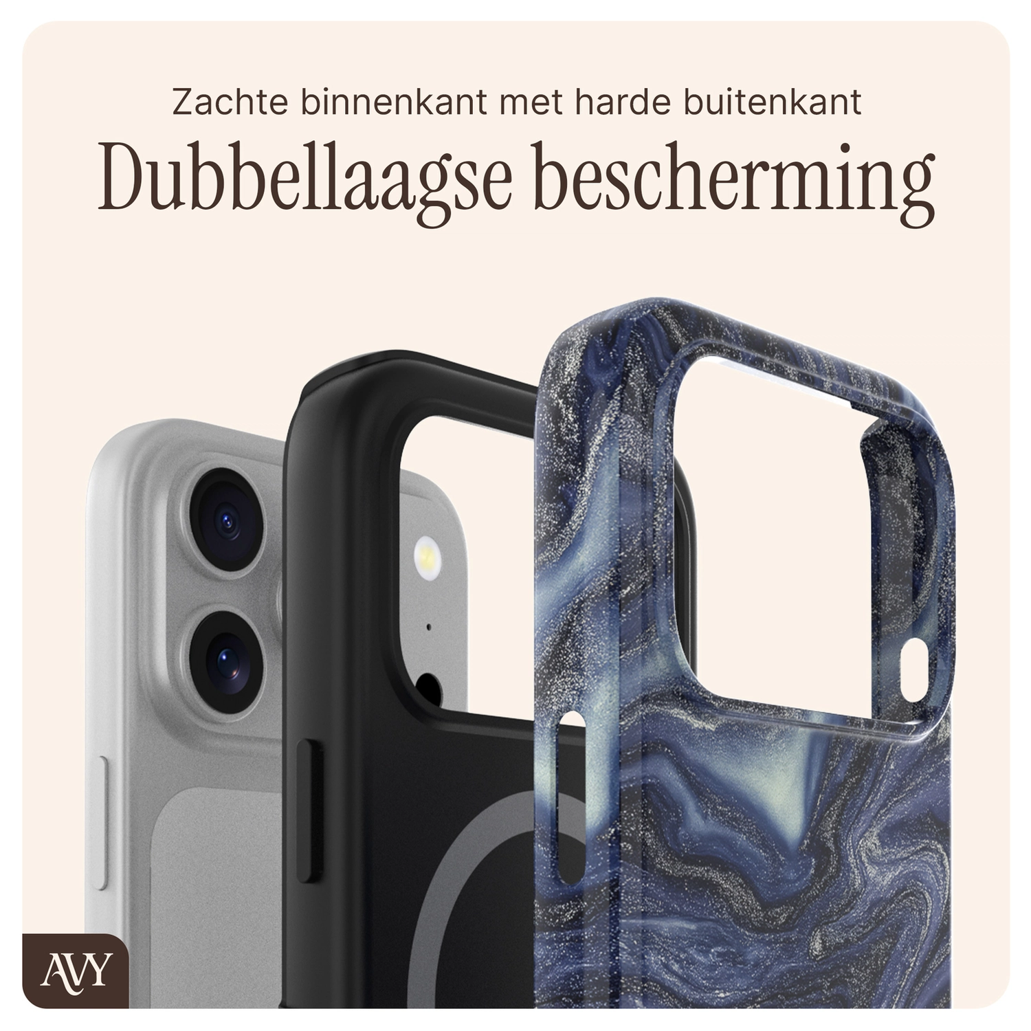 AVY Apple iPhone 17 Pro Max MagSafe Hoesje met Koord 32CM Obscura Blue afbeelding 9