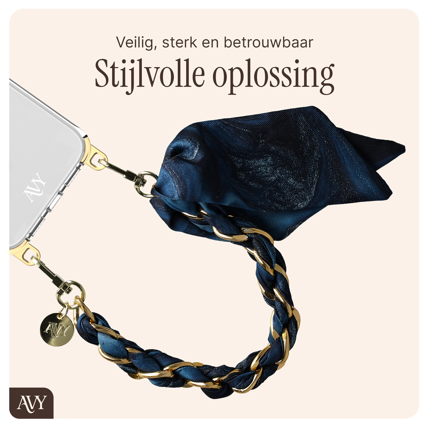 AVY Apple iPhone 17 Pro Max MagSafe Hoesje met Koord 32CM Obscura Blue afbeelding 10