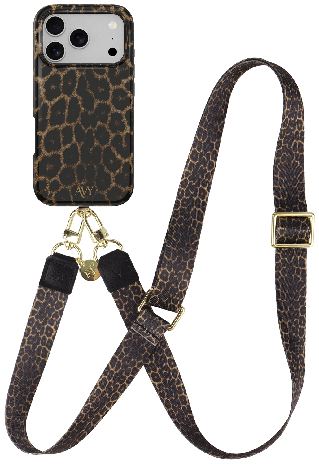 AVY Apple iPhone 17 Pro Max MagSafe Hoesje met Koord 130CM Panthera Chic afbeelding 1