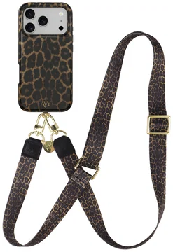 AVY Apple iPhone 17 Pro Max MagSafe Hoesje met Koord 130CM Panthera Chic