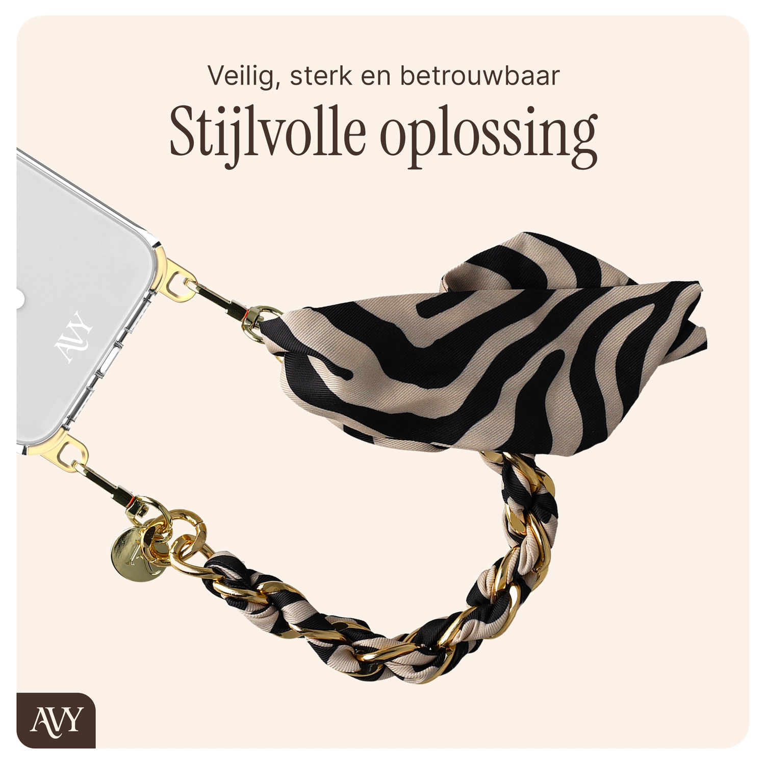 AVY Apple iPhone 17 Pro Max MagSafe Hoesje met Koord 32CM Serengeti Zebra afbeelding 11