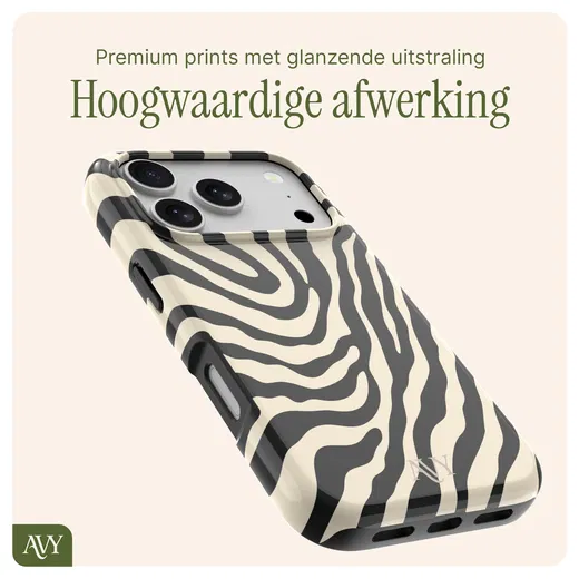 AVY Apple iPhone 17 Pro Max MagSafe Hoesje met Koord 32CM Serengeti Zebra afbeelding 7
