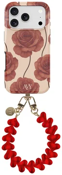 AVY Apple iPhone 17 Pro Max MagSafe Hoesje met Koord 30CM Hearts & Roses