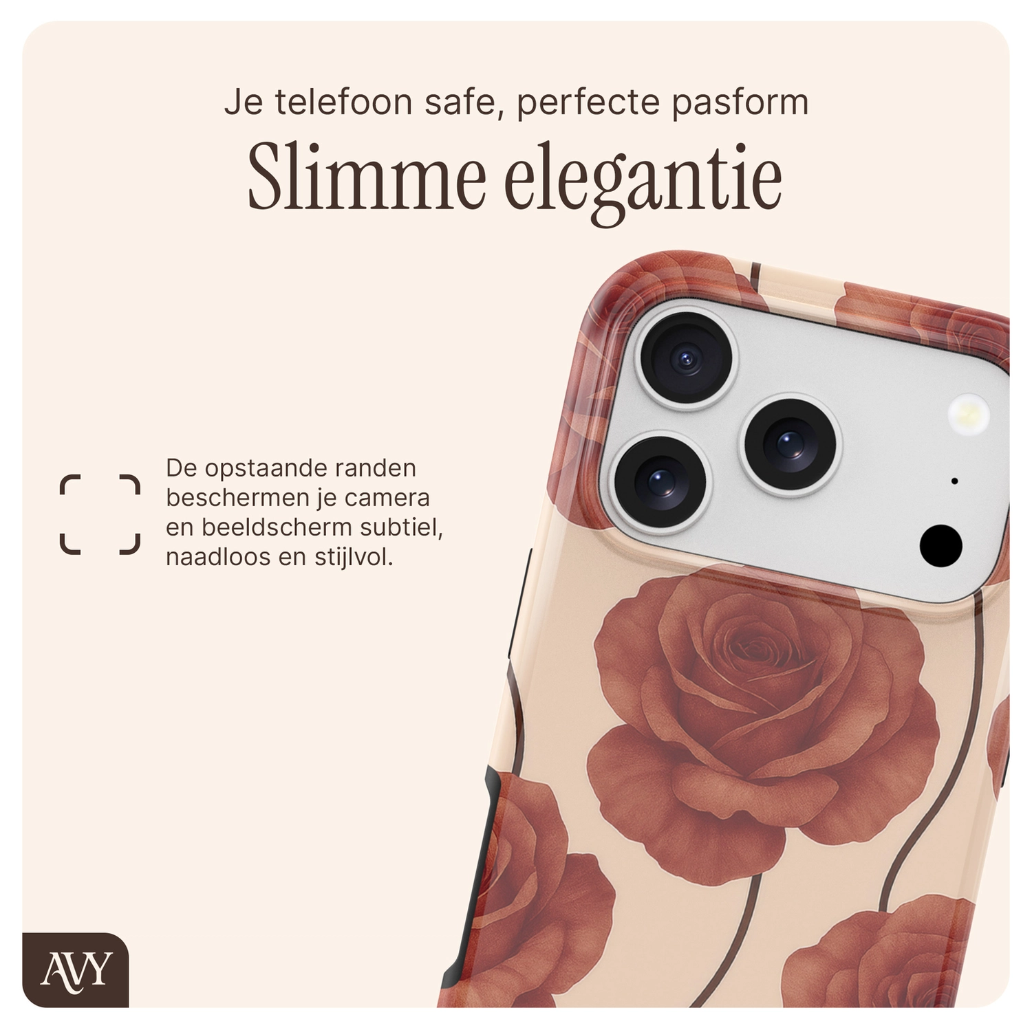 AVY Apple iPhone 17 Pro Max MagSafe Hoesje met Koord 30CM Hearts & Roses afbeelding 6