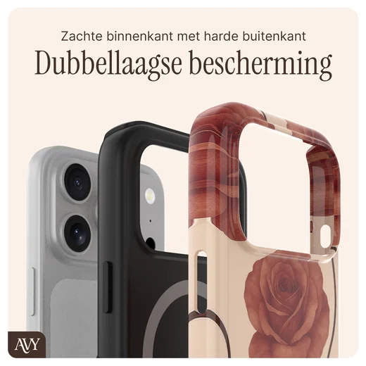 AVY Apple iPhone 17 Pro Max MagSafe Hoesje met Koord 30CM Hearts & Roses afbeelding 9